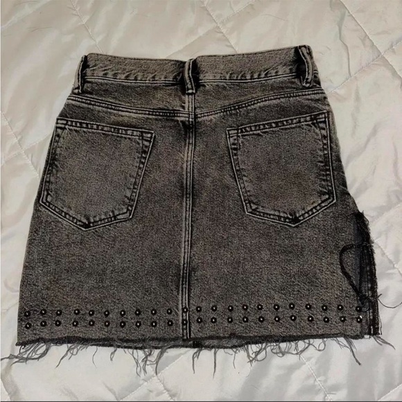 All Saints Charcoal Denim Mini Skirt - Picture 3 of 4